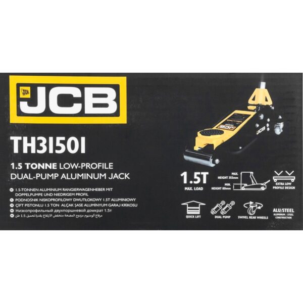 НИСКОПРОФИЛЕН АЛУМИНИЕВ КРИК ТИП КРОКОДИЛ 1.5 ТОНА 85 – 355 ММ JCB