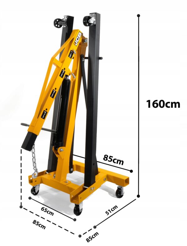 ХИДРАВЛИЧЕН, СГЪВАЕМ КРАН ЗА ДВИГАТЕЛИ ТИП ЖИРАФ 2 ТОНА JCB