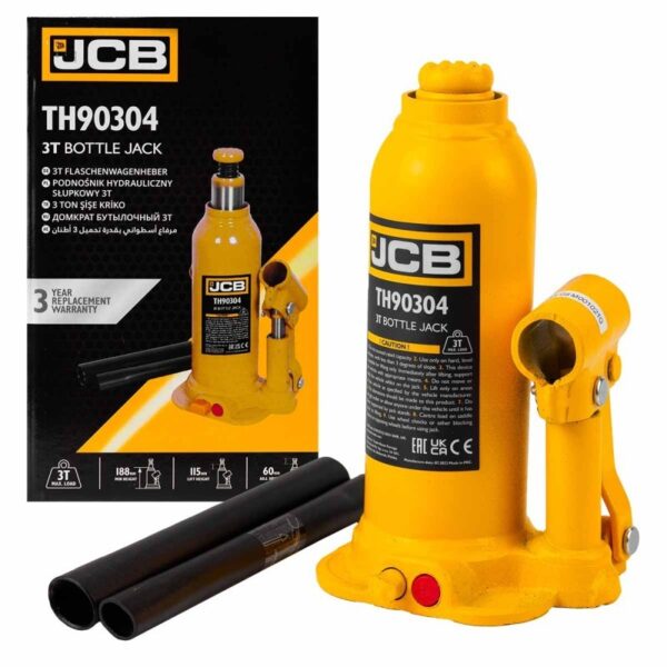 ХИДРАВЛИЧЕН КРИК ТИП БУТИЛКА 3 ТОНА JCB