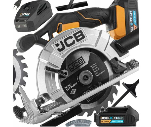 АКУМУЛАТОРЕН РЪЧЕН ЦИРКУЛЯР JCB 18V 165MM С БАТЕРИЯ И ЗАРЯДНО