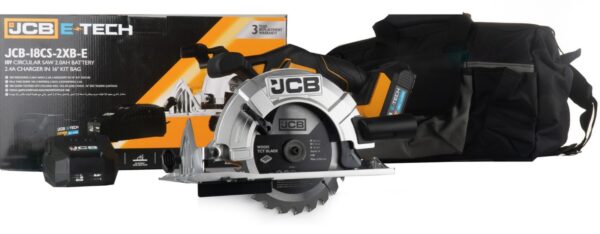 АКУМУЛАТОРЕН РЪЧЕН ЦИРКУЛЯР JCB 18V 165MM С БАТЕРИЯ И ЗАРЯДНО