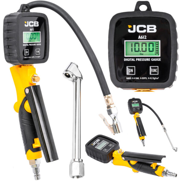 ПИСТОЛЕТ ЗА ПОМПАНЕ НА ГУМИ С ДИГИТАЛЕН МАНОМЕТЪР LCD ДИСПЛЕЙ 0-14BAR JCB