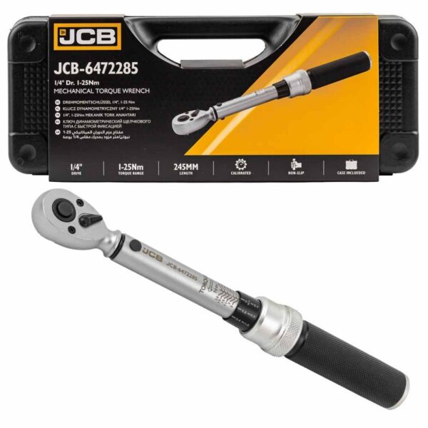 ДИНАМОМЕТРИЧЕН КЛЮЧ С БЪРЗА ФИКСАЦИЯ 1 – 25 NM 1/4 JCB