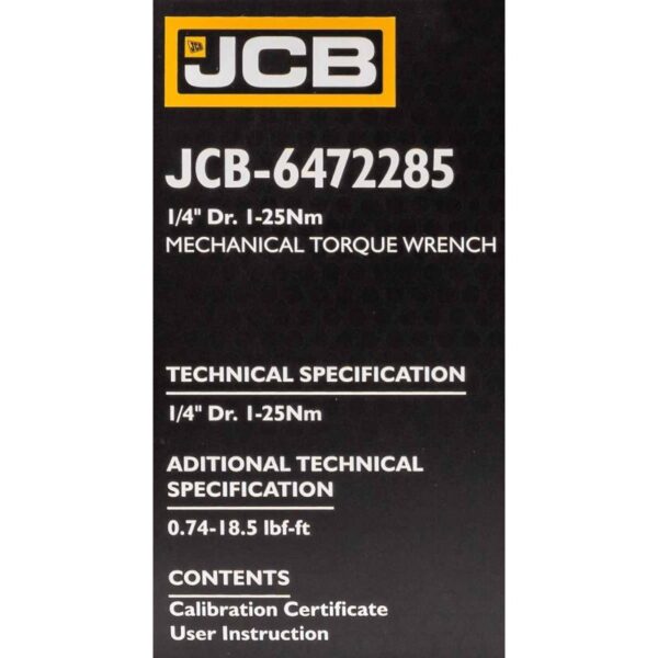 ДИНАМОМЕТРИЧЕН КЛЮЧ С БЪРЗА ФИКСАЦИЯ 1 – 25 NM 1/4 JCB