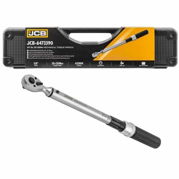 ДИНАМОМЕТРИЧЕН КЛЮЧ С БЪРЗА ФИКСАЦИЯ 3/8″  20-120 NМ JCB