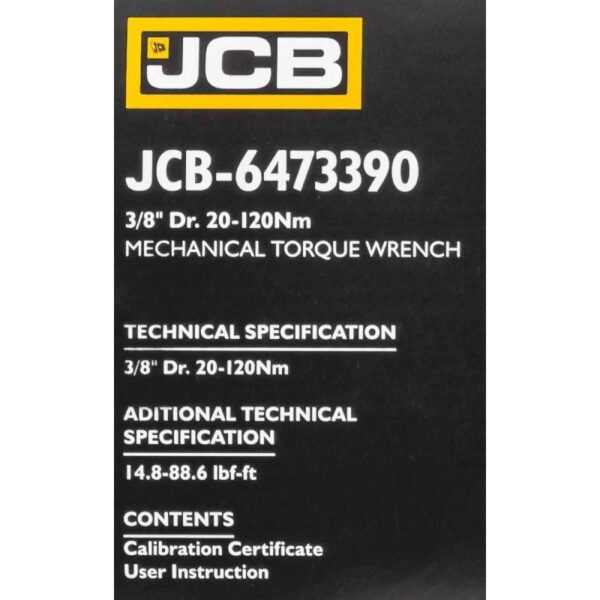 ДИНАМОМЕТРИЧЕН КЛЮЧ С БЪРЗА ФИКСАЦИЯ 3/8″  20-120 NМ JCB