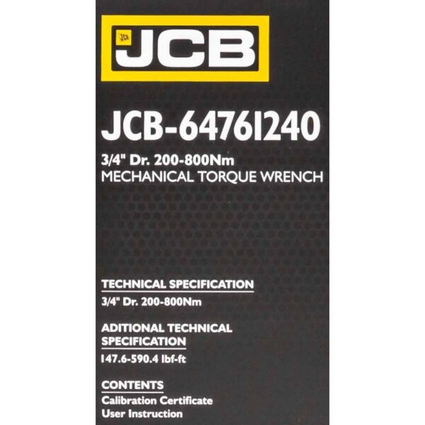 ДИНАМОМЕТРИЧЕН КЛЮЧ С БЪРЗА ФИКСАЦИЯ 3/4″  200-800 Nm JCB