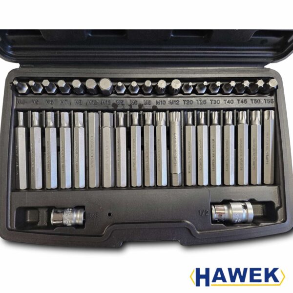 КОМПЛЕКТ НАКРАЙНИЦИ – ТОРКС 40 ЧАСТИ HAWEK