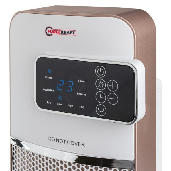 ВЕНТИЛАТОРНА ПЕЧКА С КЕРАМИЧЕН НАГРЕВАТЕЛ, ДИСПЛЕЙ И ДИСТАНЦИОННО 2000W FORCEKRAFT