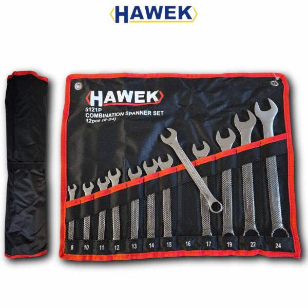 КОМПЛЕКТ ЗВЕЗДОГАЕЧНИ КЛЮЧОВЕ  8 – 24 ММ 12 ЧАСТИ HAWEK