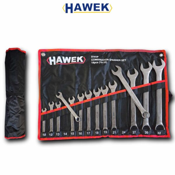 КОМПЛЕКТ ЗВЕЗДОГАЕЧНИ КЛЮЧОВЕ  10 – 32 ММ 14 ЧАСТИ HAWEK