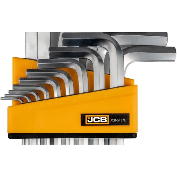 КОМПЛЕКТ „Г“ ОБРАЗНИ ШЕСТОГРАМИ ИМБУС 2-19ММ 13 ЧАСТИ JCB