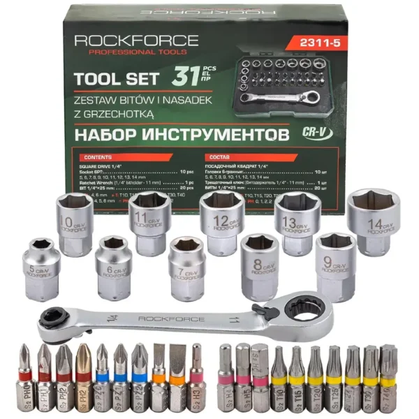 МИНИ ГЕДОРЕ  31 ЧАСТИ 1/4“ ROCKFORCE