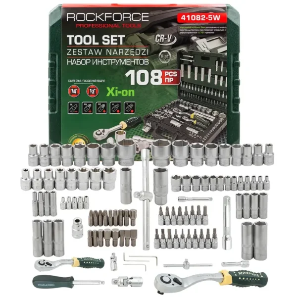 ГЕДОРЕ 108 ЧАСТИ 1/2“ И 1/4“ СЪС СПЕЦИАЛНИ ВЛОЖКИ ROCKFORCE XI-ON