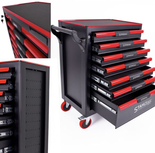 ПРАЗЕН ШКАФ ЗА ИНСТРУМЕНТИ СЪС 7 ЧЕКМЕДЖЕТА STAHLMAYER RED-LINE