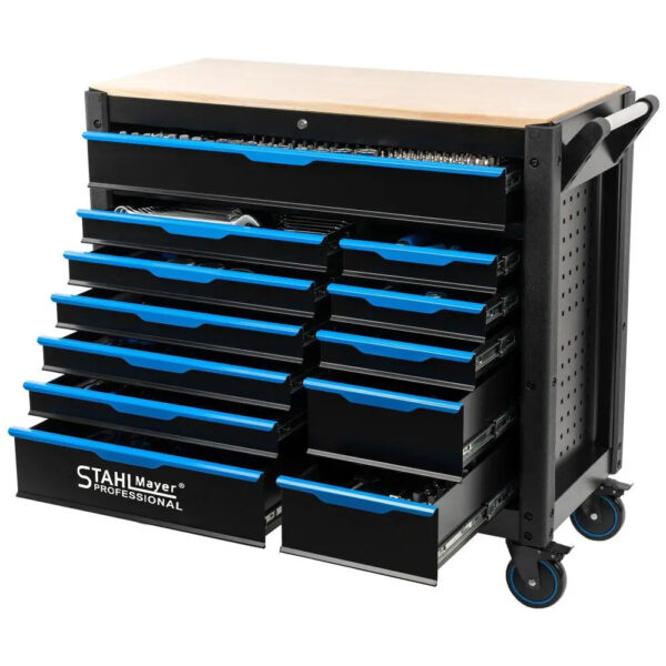 ПРОФЕСИОНАЛЕН ШКАФ С ИНСТРУМЕНТИ С  12 ЧЕКМЕДЖЕДА 501 ЧАСТИ STAHLMAYER JUMBO XXL